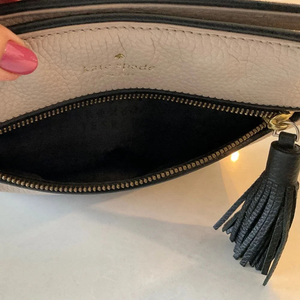 Kate Spade Crossbody Bag Tan with Black Tassel